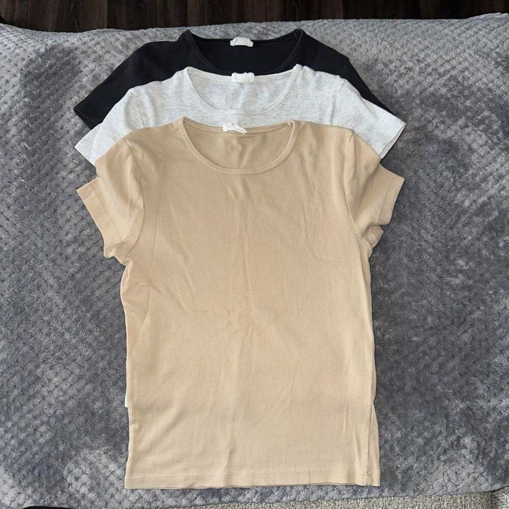 COTTON ON Basic T-Shirts Women's XS Crew Neck Short Sleeve Lot of 3